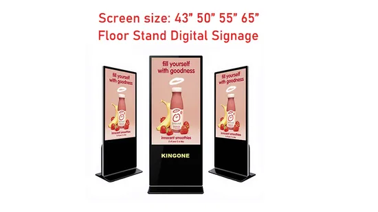 60-Zoll-Bodenständer-Touchscreen-Totem-Digital-Werbe-LCD-Fernseher